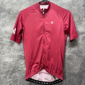 Attaquer Cycling Jersey Men's Size S Dark Red Full Zip Short Sleeve Australia